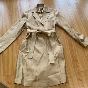 BCBG SILK TRENCH COAT